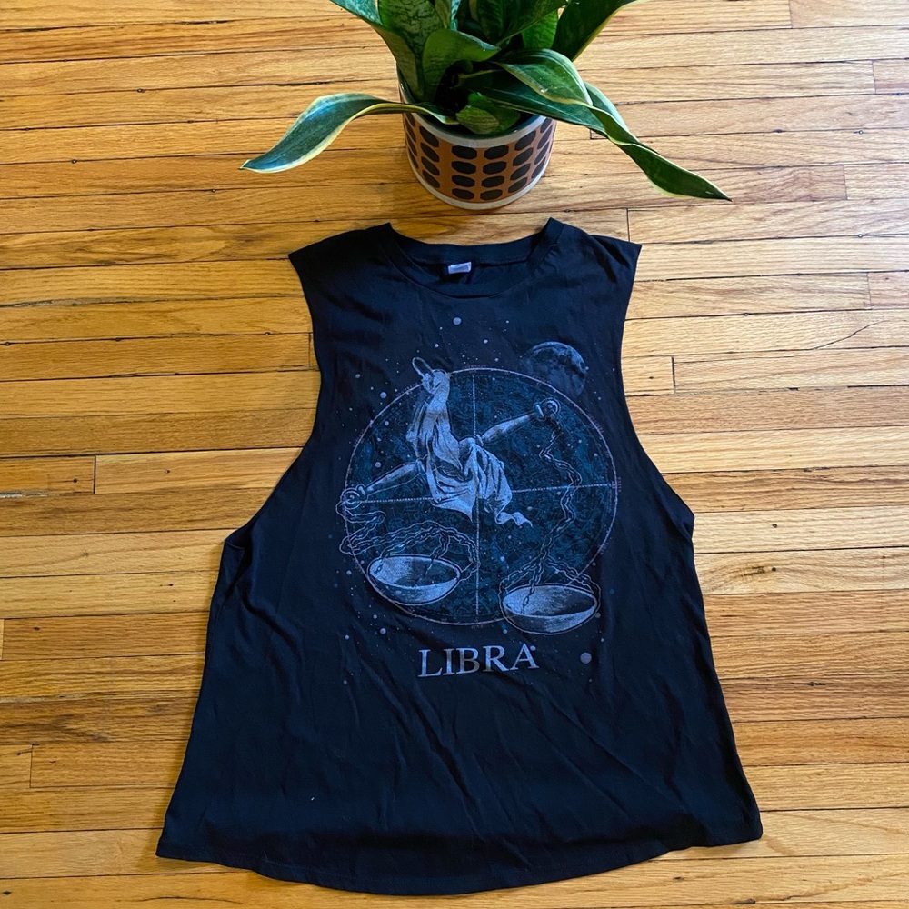 Libra Zodiac Tank Top, Urban Outfitters, Horoscope Astrology Star Sign